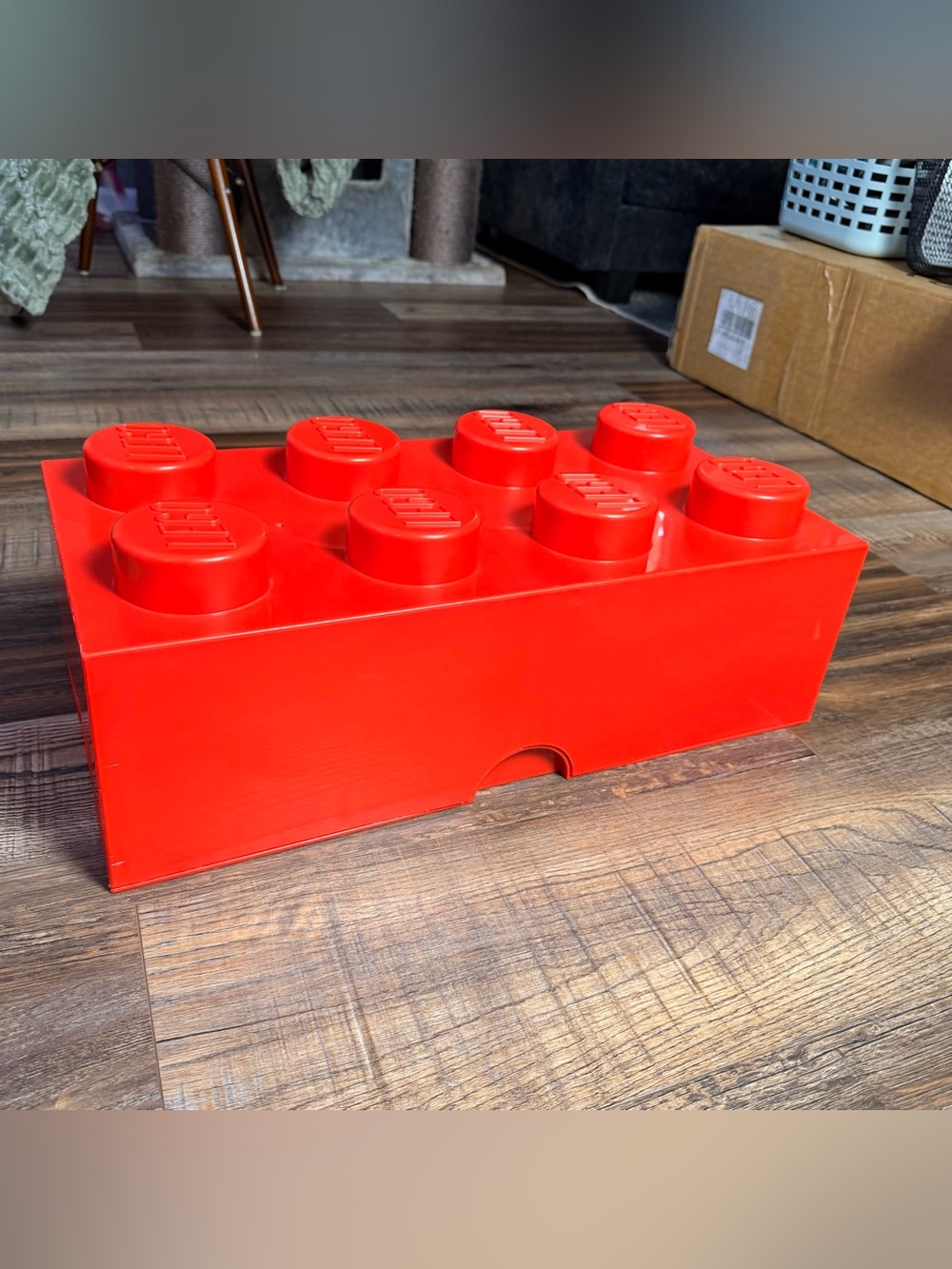 LEGO Storage Brick Red Set Lot Stackable Toy Block Organizer Bins Collectible
